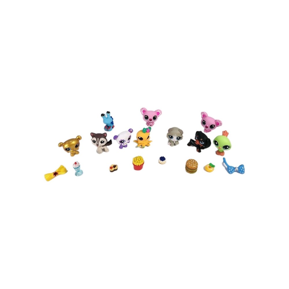 Little Petshop Series PS 4 Hasbro Lot of 10 And Accessories